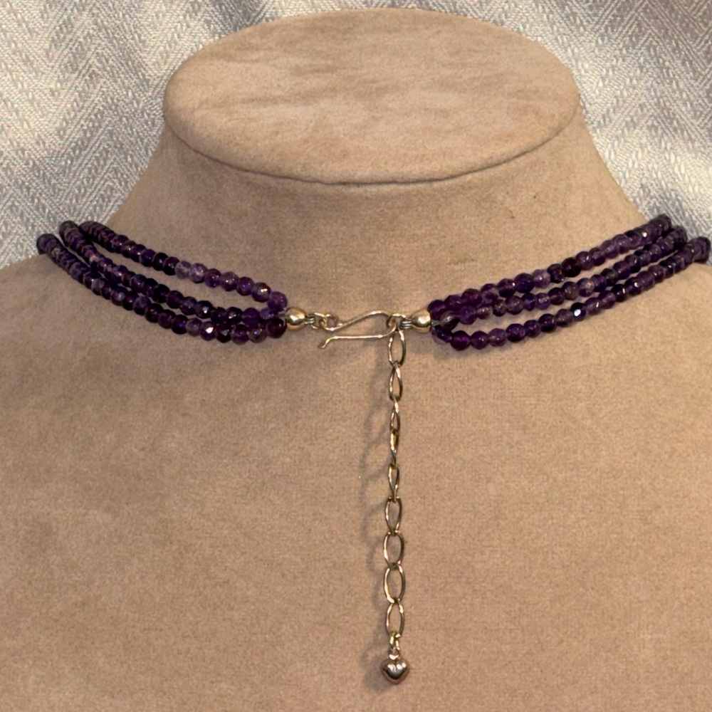 Jay King DTR 925 Necklace Amethyst Multi Strand Sterling Silver Purple - Picture 5 of 13